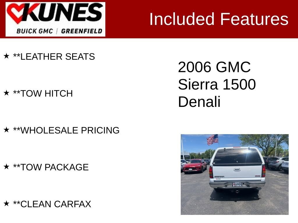 gmc sierra 1500 denali 2006 2GTEK63N661301122 image gmc sierra 1500 denali 2006 2GTEK63N661301122 image